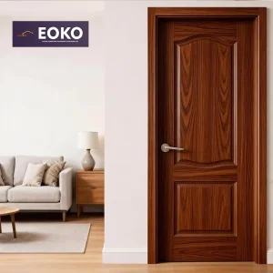FSC-Certified MDF-Core Interior Wooden Door Soundproof Paint Finish Flat-Panel Bedroom Doors for Residential Villa