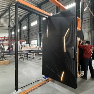 Factory Aluminum Alloy Security Pivot Swing Entry Door for Villa