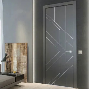 Factory Bedroom Internal Solid Wood Single Painted Swing Door For Houses