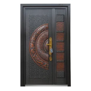 Factory Classical Design Cast Aluminum Door, One-and-a-Half Steel Door for Houses