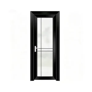 Factory Custom Aluminum Glass Swing Door for Bathroom Kitchen Living Room Bedroom Hotel