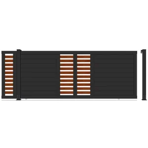 Factory Custom Aluminum Sliding Gate Powder Coated Modern Privacy Design with Sliding Hardware for Home Entrance