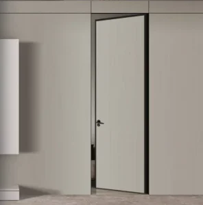 Factory Custom Frameless Invisible Aluminum Modern Minimalist Flush Hidden Side Opening Sound Insulation Interior Door for Villa