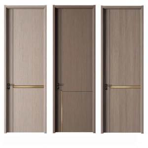 Factory Custom Minimalist Melamine-Finished Solid Wood Interior Door with Sound Insulation for Hotel Bedrooms