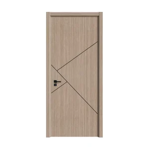 Factory Custom Moulded WPC Laminated Door Waterproof with Metal Strip for Hotel