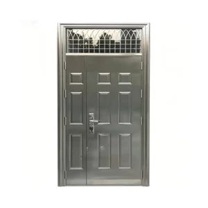 Factory Customized 304 Stainless Steel Double Entrance Door for Residential Villa