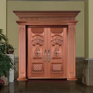 Factory Customized Copper Double Entry Security Door for Villa Exterior