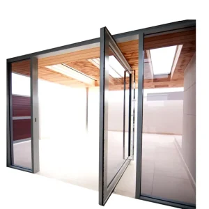 Factory Customized Exterior Aluminum Glass Pivot Patio Entry Door