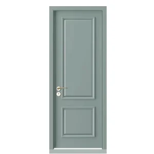 Factory Customized French Door with Colored Painted Lacquer Eco-Friendly Solid Wood for Interior Decoration