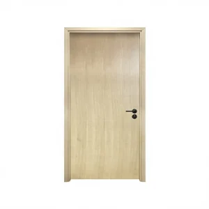 Factory-Customized Solid Wood Composite Interior Door, Modern Design, Soundproof, Anti-Theft, White Oak Varnish Finish