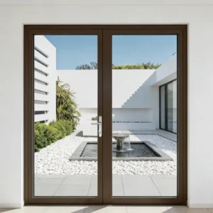 Factory Customized Soundproof Aluminum Alloy Glass French Door