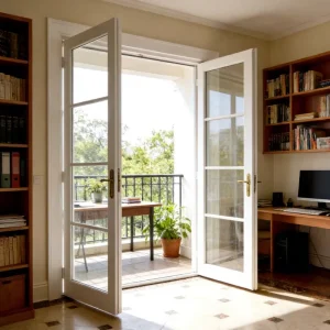 Factory Design Anti-Theft Finished PVC Casement Swing Glass Doors with UPVC Frame for Apartment & Villa Entry