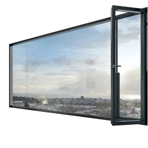 Factory Direct 88 Double-Opening Swing Broken-Bridge Aluminum Alloy Doors Windows Thermal Insulation Modern Apartment
