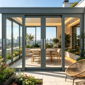 Factory Direct Aluminium Sliding Door PAS 24 Certified Multi Point Lock for UK Residential Project