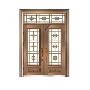 Factory Direct Aluminum Alloy Exterior Entrance Door with Swing Style and Waterproof Finish