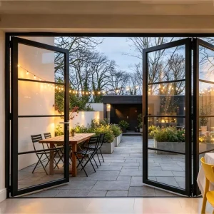 Factory Direct Aluminum Double-Glazed Thermal Break Casement Door for Residential Villa Entrance