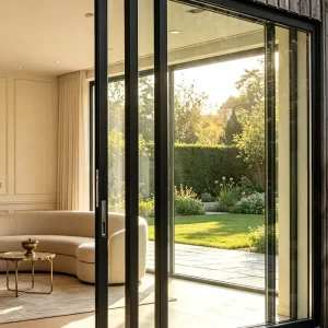 Factory Direct Aluminum Slim-Frame Double-Glazed Energy-Efficient Sliding Doors for Villa