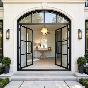 Factory Direct Custom Height Aluminum Interior Door With Transparent Double Glass for Duplex Household Indoor Passage