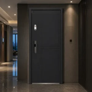 Factory Direct Custom Material Pattern Steel Entry Door Anti-Scratch Contemporary Exterior Main Door