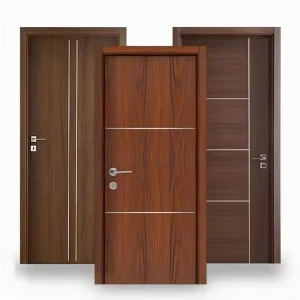 Factory Direct Customizable Pre-Installed Soundproof Solid Wood Composite Door with Door Frame
