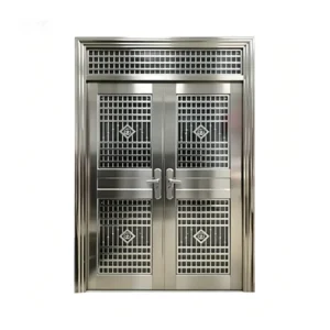 Factory Direct Customized 304 Stainless Steel Ventilated Security Entrance Door for Villa