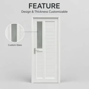Factory Direct Customized UPVC Exterior Door, Waterproof, Swing or Sliding Opening, for Home, Patio, Balcony, and Garden