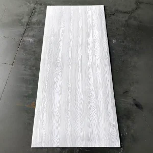 Factory Direct Flat Embossed HDF Interior Flush Door Skin Wood-Grain Surface White Primer Coated Custom Dining Warehouse