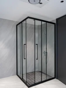 Factory Direct Glass Door Partition Sliding Wet-Dry Separation Compact Ultra-Narrow