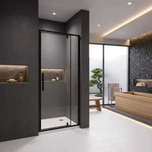 Factory Direct Hinge Swing Frameless Shower Room Door with 10 mm Glass and Wide Entry
