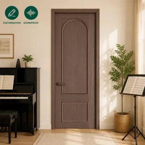 Factory Direct Melamine Decorative Panel Interior Door with Scratch-Resistant Finish for Hotel, School, and Commercial Use