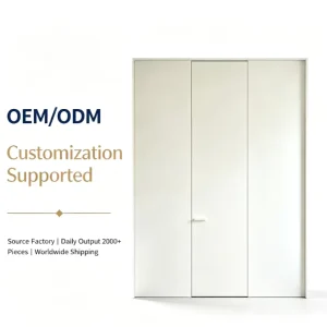 Factory Direct Minimalist Aluminum Wood Concealed Hidden Door Optional Fire Resistant or Sound Insulation Wooden Core
