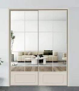 Factory Direct Modern Aluminum Sliding Doors Double Glazed Tempered Glass Water Resistant Interior for Kitchen Bedroom Bathroom