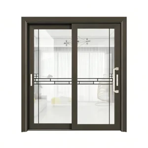 Factory Direct Modern Minimalist Aluminum Sliding Door Double Tempered Glass for Kitchen