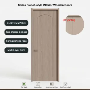 Factory Direct Painted-Free Solid Wood Interior Door Modern Soundproof Villa Apartment