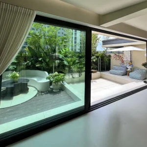 Factory Direct Simple Light-Luxury Glass Exterior Heavy-Duty Sliding Door for Entry, Villa, Apartment, or Hotel Use