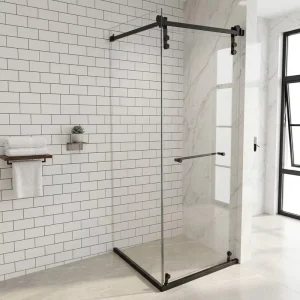 Factory Direct Sliding Glass Shower Door with Hardware and Custom Sizes