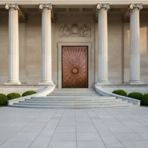 Factory Direct Solid Copper Handcrafted Antique Exterior Security Entry Door for Villas and Mansions