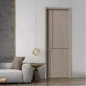 Factory Direct Solid Wood Interior Door Panel, Anti-Swelling, Anti-Crack, Modern Wooden Door for Apartment or Office