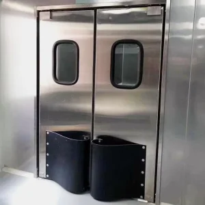 Factory Direct Stainless Steel Double Action Swing Door Durable Noise Proof Impact Traffic Door
