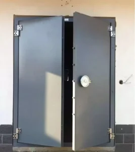 Factory Direct Steel Exterior Entrance Security Door with Finished Surface for Supermarket or Home