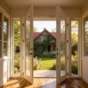 Factory Direct Supply Double-Sealed Indoor Double-Leaf Glass Door with Noise Reduction