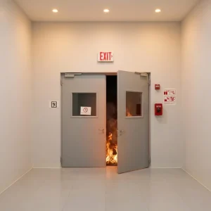 Factory Direct Thickened Steel Fire Door with Customizable Design and Stable Sealing Performance