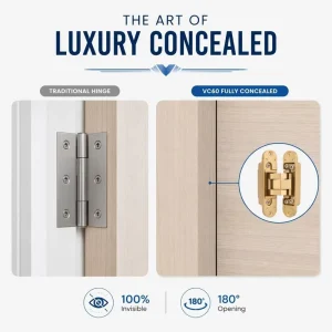 Factory Direct VC60 3D Adjustable Heavy Duty Zinc Alloy Concealed Door Hinge Custom Finish Manufacturer