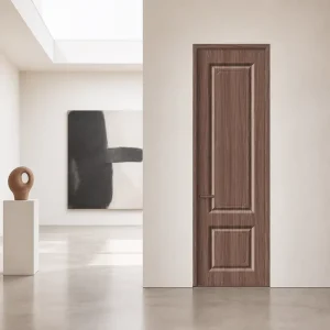 Factory Direct Walnut-Grain Paint-Free Wooden Interior Swing Door, Sound-Insulated Bedroom Door