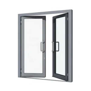 Factory Double Swing 2-Panel Transparent Aluminum Alloy Door and Window