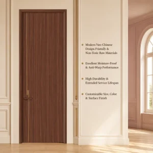Factory Eco-Friendly Formaldehyde-Free Scratch-Resistant Wooden Bedroom Doors