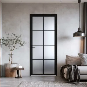 Factory Energy Saving Outdoor Patio Balcony Double Glazed Tempered Glass Aluminium Swing Door