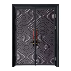 Factory Exterior Cast Aluminum Security Entrance Door for Hotels