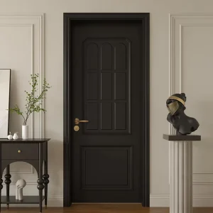 Factory French-Style Single Wooden Interior Door for Villa, Living Room, Dressing Room, or Apartment