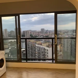 Factory High-Rise Residential Aluminum Large Glass Waterproof Exterior Entry Silent Balcony Sliding Door Guardrail
